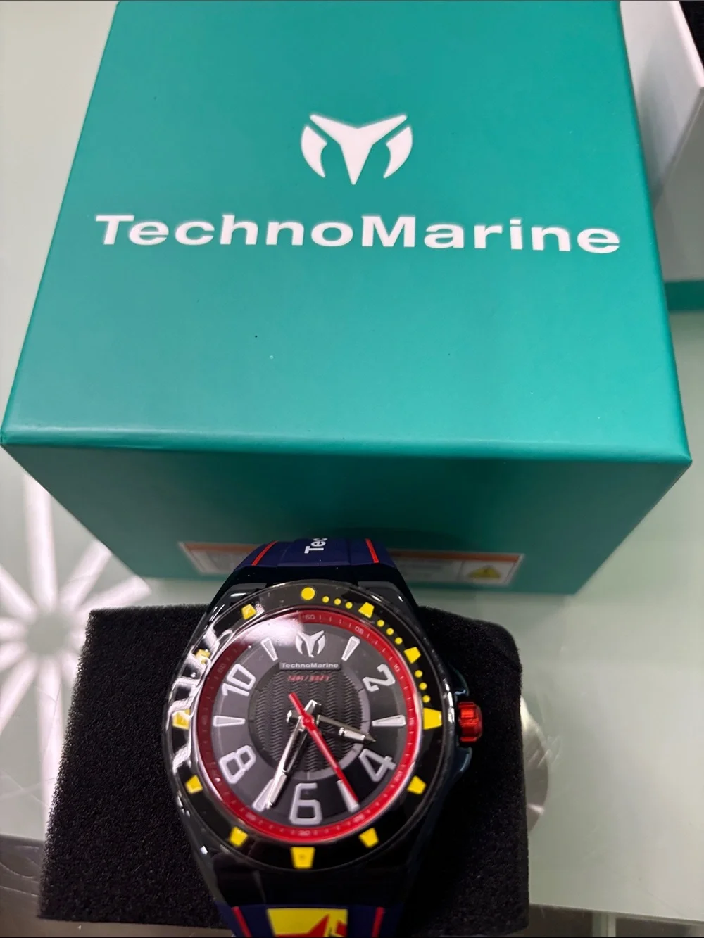 Technomarine Black, Navy Red & Yellow Racing legends Sport Watch